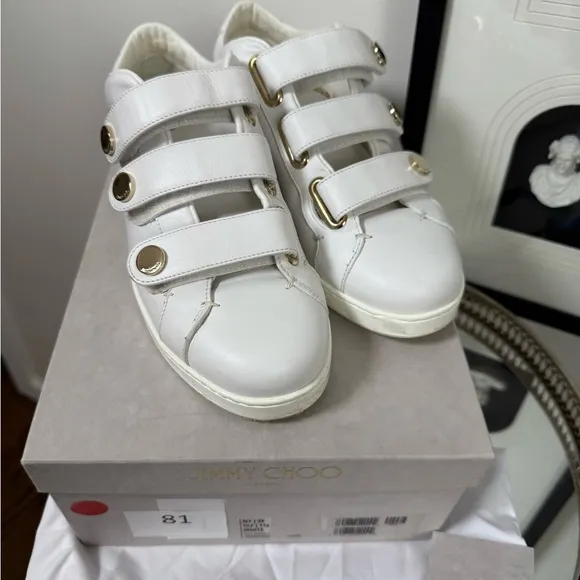 Jimmy Choo NY leather Velcro sneakers