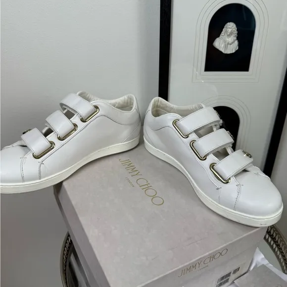 Jimmy Choo NY leather Velcro sneakers