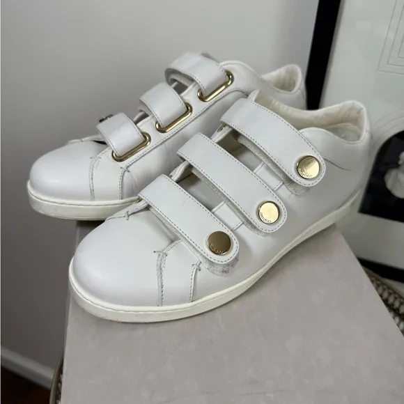 Jimmy Choo NY leather Velcro sneakers