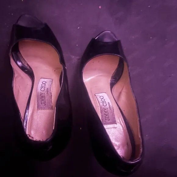 Jimmy Choo platform heels peep toe dress shoe sandals classic open toe sexy