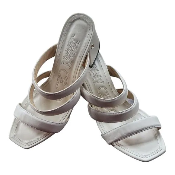 Jimmy Choo Slide Sandals &quot;Auna&quot; with Cert of Authenticity White Leather Slip On