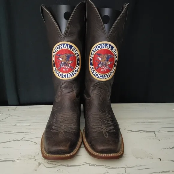 JM Bootmaker 'National Rifle Association' Logo Boots - Men's size 8 B