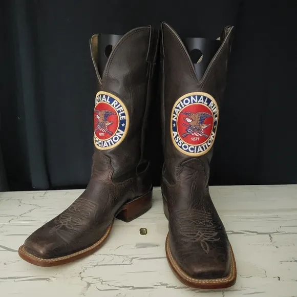 JM Bootmaker 'National Rifle Association' Logo Boots - Men's size 8 B