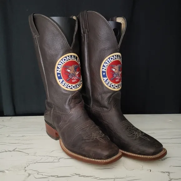 JM Bootmaker 'National Rifle Association' Logo Boots - Men's size 8 B