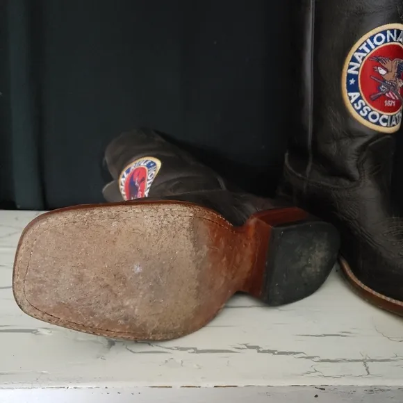 JM Bootmaker 'National Rifle Association' Logo Boots - Men's size 8 B