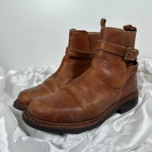 Jodhpur Leather Ankle Boots Buckle Strap Made England Brown 6.5 Dainite sole