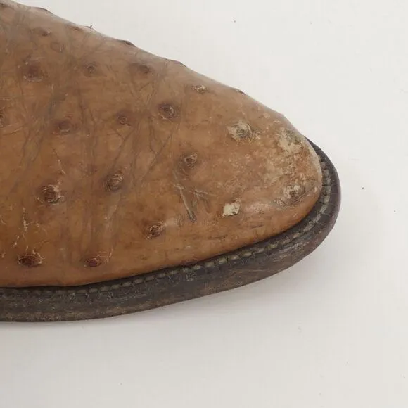 John Justin Signature Edition Signed Cowboy Boots Ostrich‎ 322/1000 10.5B