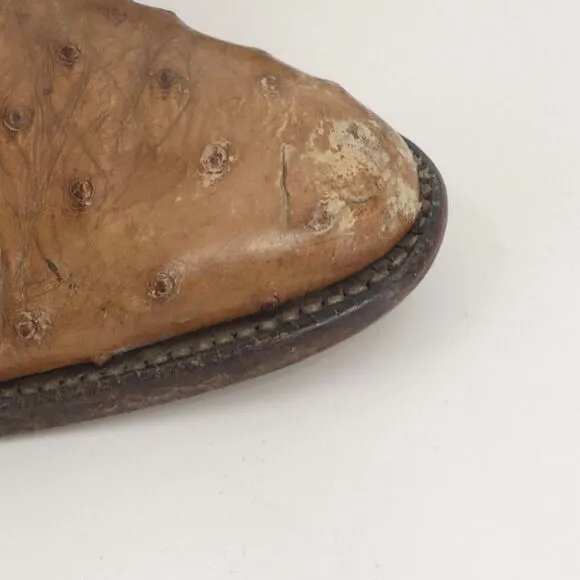 John Justin Signature Edition Signed Cowboy Boots Ostrich‎ 322/1000 10.5B
