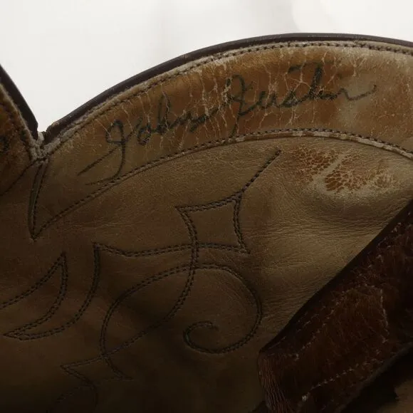 John Justin Signature Edition Signed Cowboy Boots Ostrich‎ 322/1000 10.5B