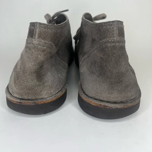 john varvatos chukka boots Men Size 12M Gray Suede Leather Lace Up Casual