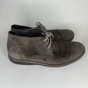 john varvatos chukka boots Men Size 12M Gray Suede Leather Lace Up Casual