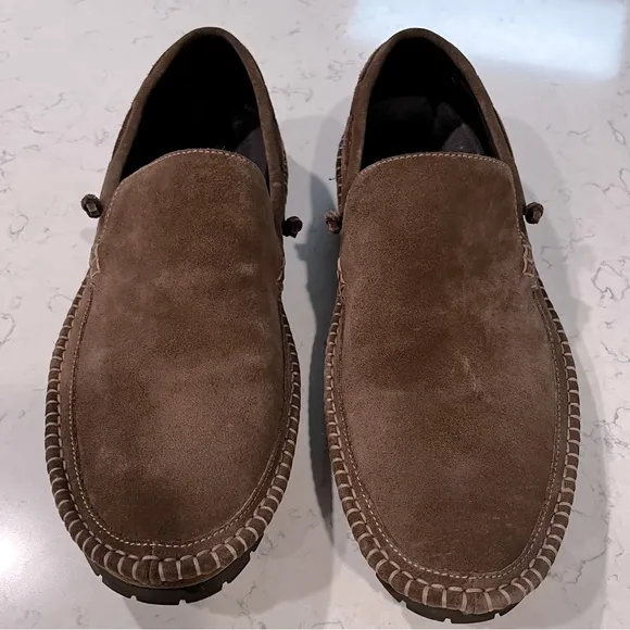 JOHN VARVATOS U.S.A Suede Leather Slip On Loafers Size 11.5