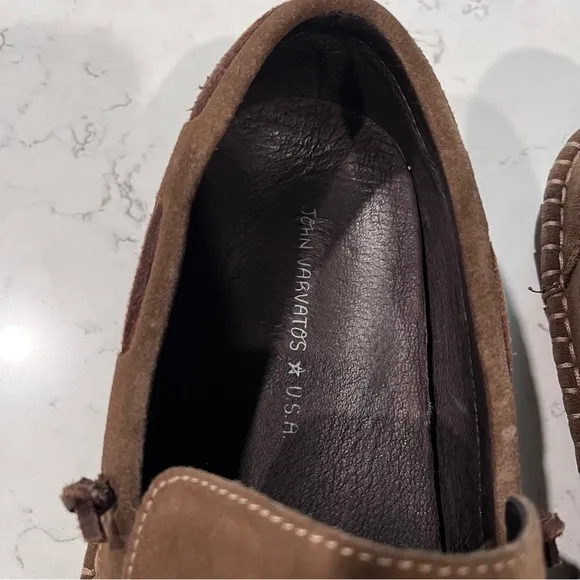 JOHN VARVATOS U.S.A Suede Leather Slip On Loafers Size 11.5