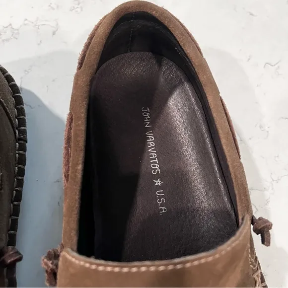 JOHN VARVATOS U.S.A Suede Leather Slip On Loafers Size 11.5