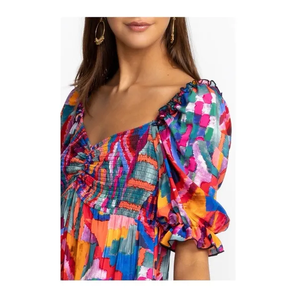 Johnny Was Summer Daydream Silk Maxi Dress