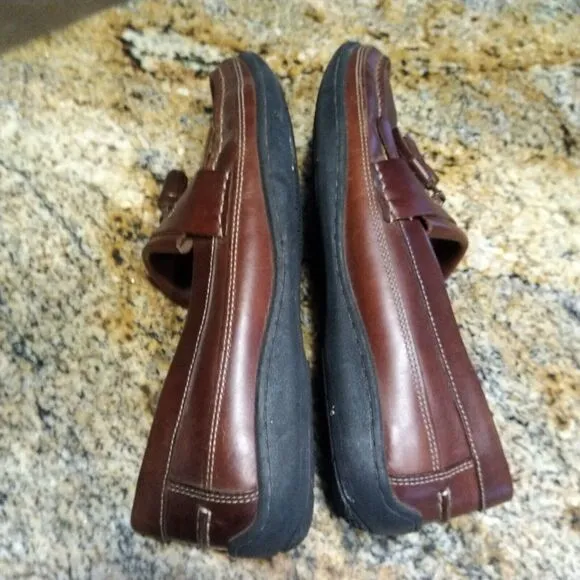 Johnston &amp; Murphy Brown Fowler Kiltie Tassel Leather Loafers 25-8334 Men's Sz 9M