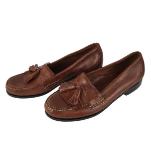 Johnston &amp; Murphy brown leather tasseled loafers size 9.5M