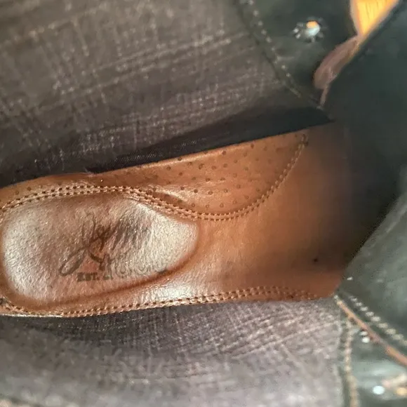 Johnston &amp; Murphy Cognac Leather Wingtip Chukka Boots SZ 10