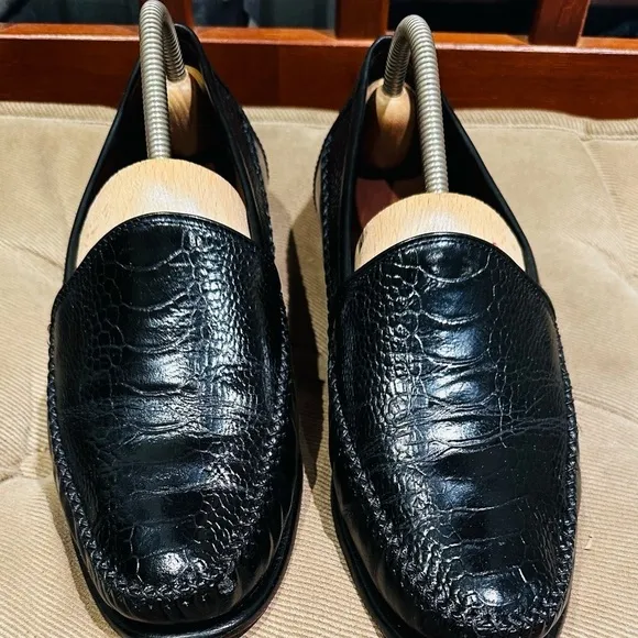 Johnston &amp; Murphy Croc Design Loafers.