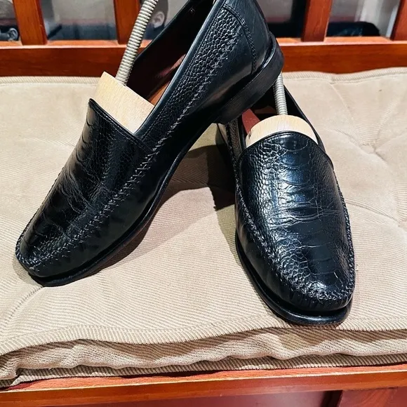 Johnston &amp; Murphy Croc Design Loafers.
