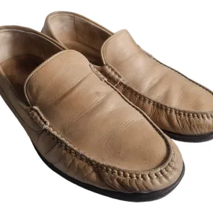 Johnston &amp; Murphy Domani 15-8127 Santoro Bone Italian Leather Loafers US 11 M