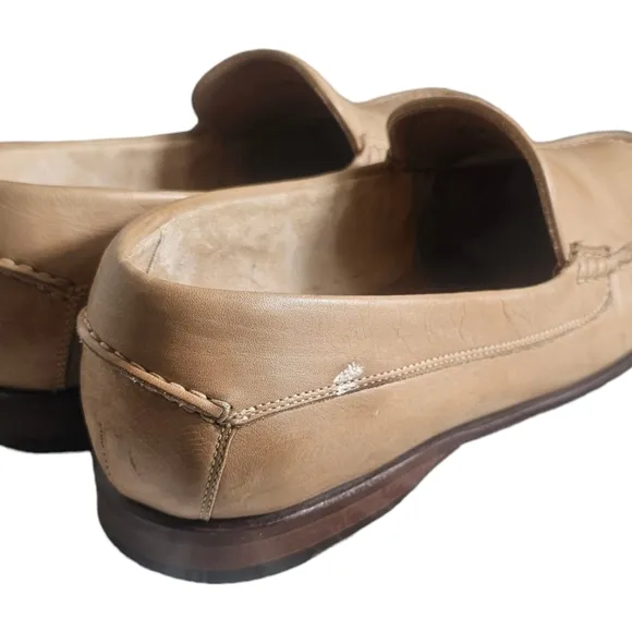 Johnston &amp; Murphy Domani 15-8127 Santoro Bone Italian Leather Loafers US 11 M