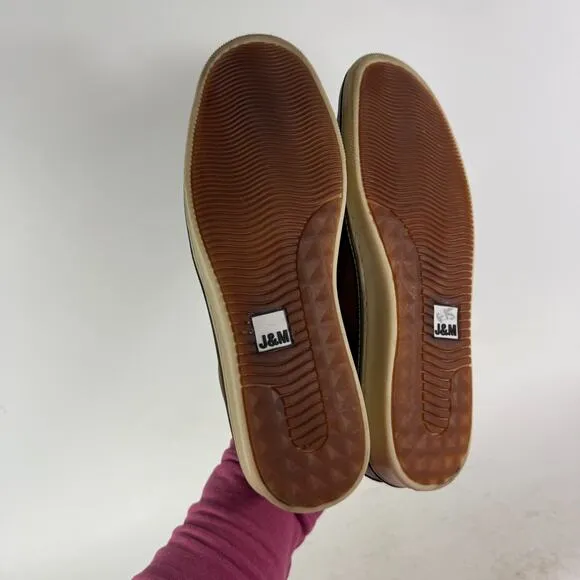 Johnston &amp; Murphy McGuffey Loafer Men's 12 Brown Leather Slip-On Low Top Casual