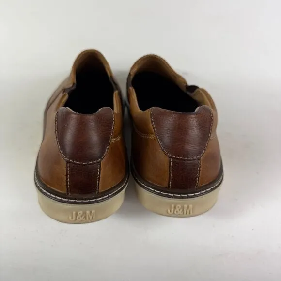 Johnston &amp; Murphy McGuffey Loafer Men's 12 Brown Leather Slip-On Low Top Casual