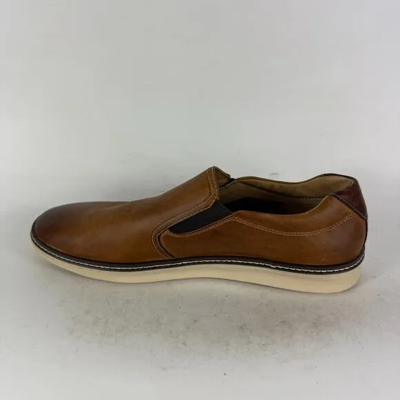 Johnston &amp; Murphy McGuffey Loafer Men's 12 Brown Leather Slip-On Low Top Casual