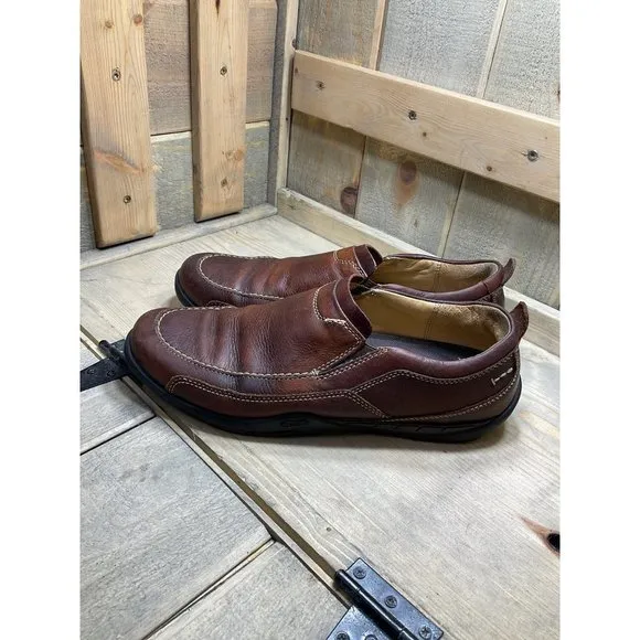 Johnston &amp; Murphy Men 9M Loafers Slip On Casual Shoes Brown Leather Sheepskin