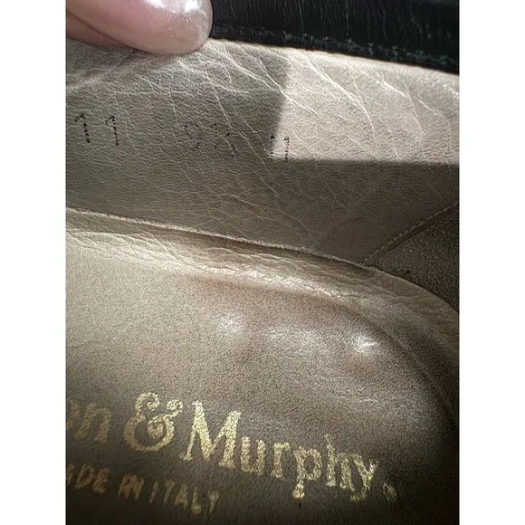 Johnston &amp; Murphy Men's Black Leather Loafers Size 9.5