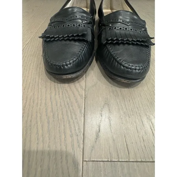 Johnston &amp; Murphy Men's Black Leather Loafers Size 9.5