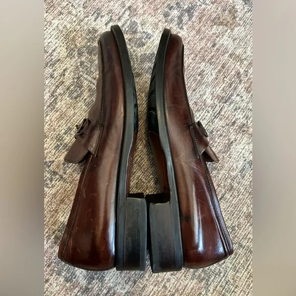 Johnston &amp; Murphy Men's Brown Bit Leather Loafers SZ 9.5