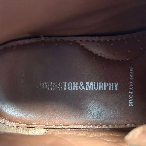 Johnston &amp; Murphy Men's Brown Oiled Leather Copeland Chukka Boots Size 9.5