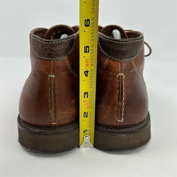 Johnston &amp; Murphy Men's Brown Oiled Leather Copeland Chukka Boots Size 9.5