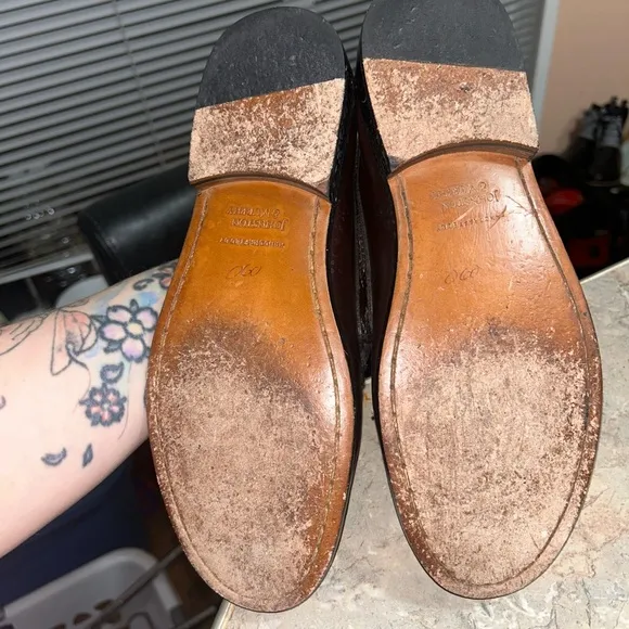 Johnston &amp; Murphy men’s size 8.5 leather hand made loafers