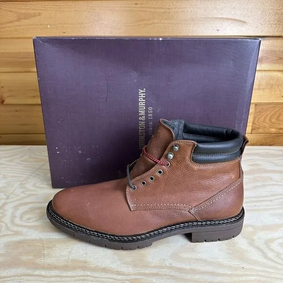 Johnston &amp; Murphy Mens Size 9 Kipton Full Grain Leather Boots New  #20-4540