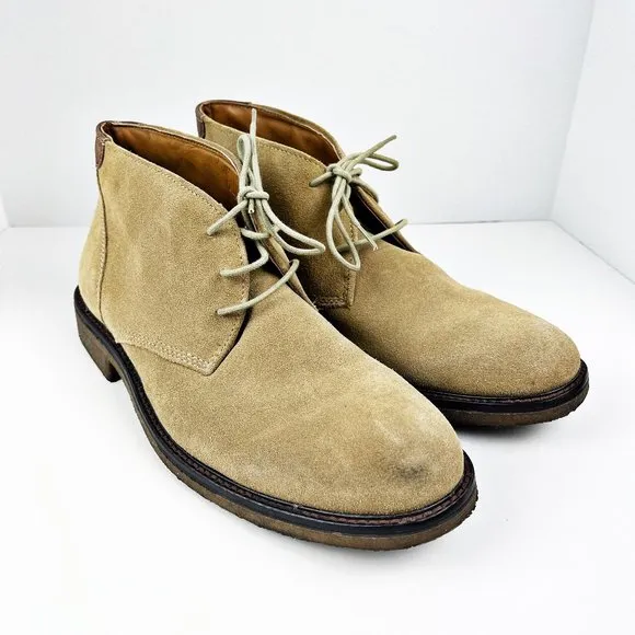 Johnston &amp; Murphy Sheepskin Suede Boots 9M