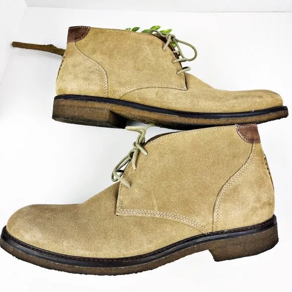 Johnston &amp; Murphy Sheepskin Suede Boots 9M