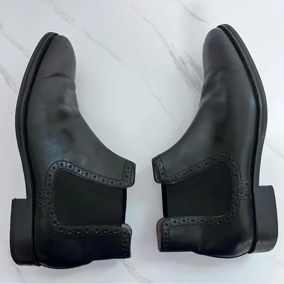 Johnston &amp; Murphy Tyndall Gore Black Leather Boots Size 9.5