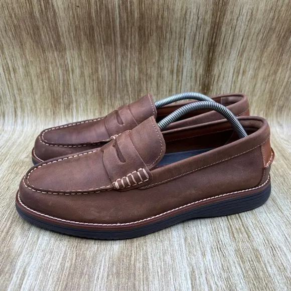 Johnston &amp; Murphy Upton Penny Loafers Men's Size 10.5 M Casual Shoes Brown