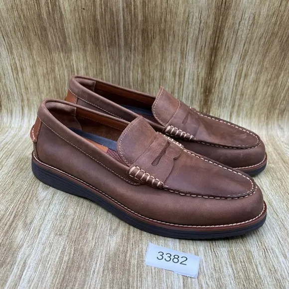 Johnston &amp; Murphy Upton Penny Loafers Men's Size 10.5 M Casual Shoes Brown