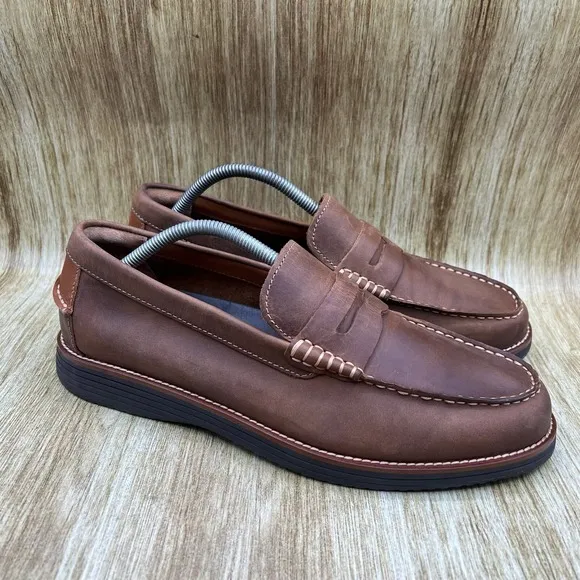 Johnston &amp; Murphy Upton Penny Loafers Men's Size 10.5 M Casual Shoes Brown