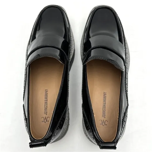 JOHNSTON &amp; MURPHY WOMENS SHOE SIZE 6.5 M 784567 GRACELYN BLACK PATENT SLIP-ON