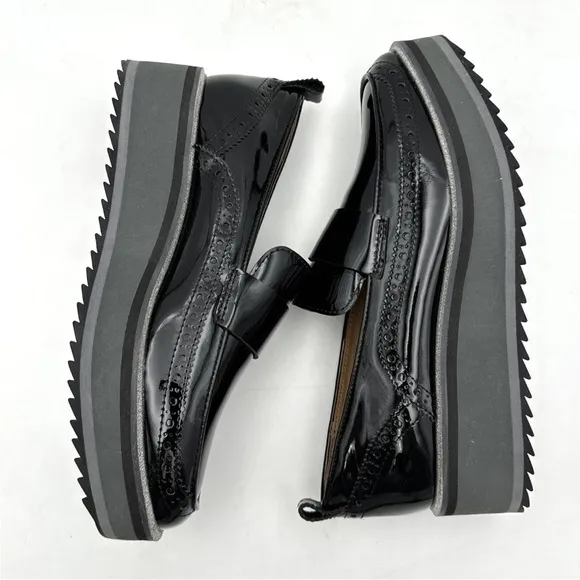 JOHNSTON &amp; MURPHY WOMENS SHOE SIZE 6.5 M 784567 GRACELYN BLACK PATENT SLIP-ON