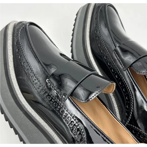 JOHNSTON &amp; MURPHY WOMENS SHOE SIZE 6.5 M 784567 GRACELYN BLACK PATENT SLIP-ON