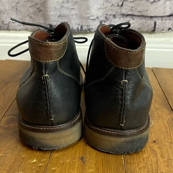 Johnston and Murphy black leather lace up boots Mens size 10