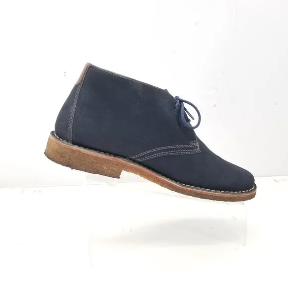 Johnston Murphy Sheepskin Chukka Boots Men's Blue Suede Shoes 25-3498 Sz 10.5