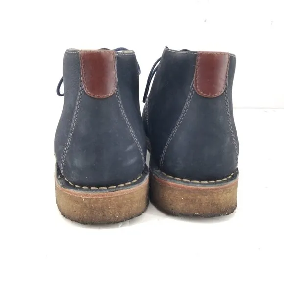 Johnston Murphy Sheepskin Chukka Boots Men's Blue Suede Shoes 25-3498 Sz 10.5