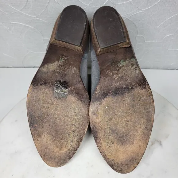 Joie Ajax Ankle Boots Booties Womens 38 US 8 Gray Suede Leather Slouch Slip On